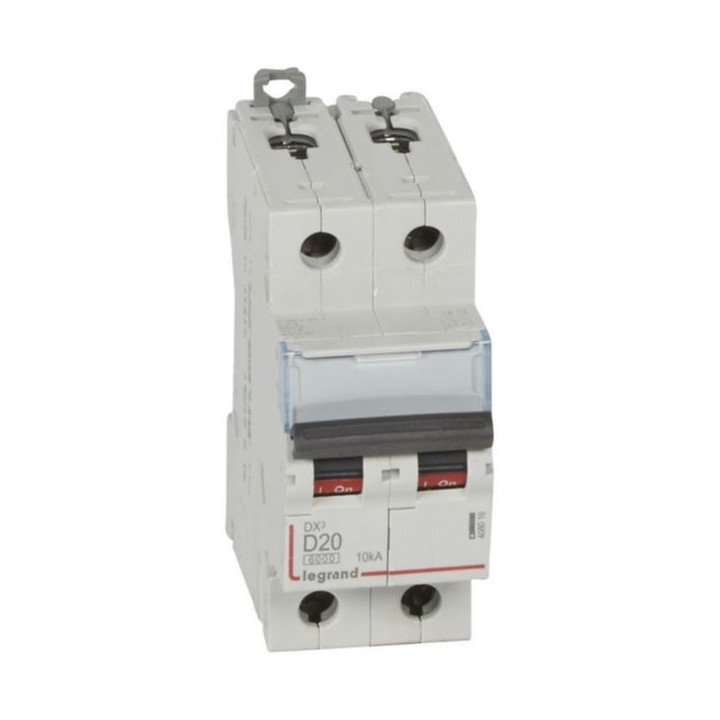 Legrand - Disjoncteur bipolaire DX3  20A - 10kA - courbe D - 408016