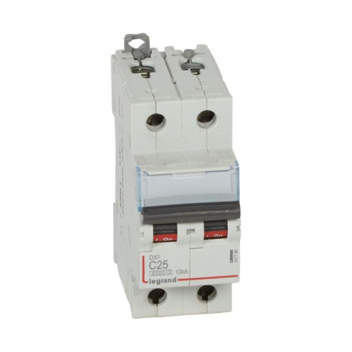 Legrand - Disjoncteur bipolaire DX3 25A - 10kA - courbe C - 407786