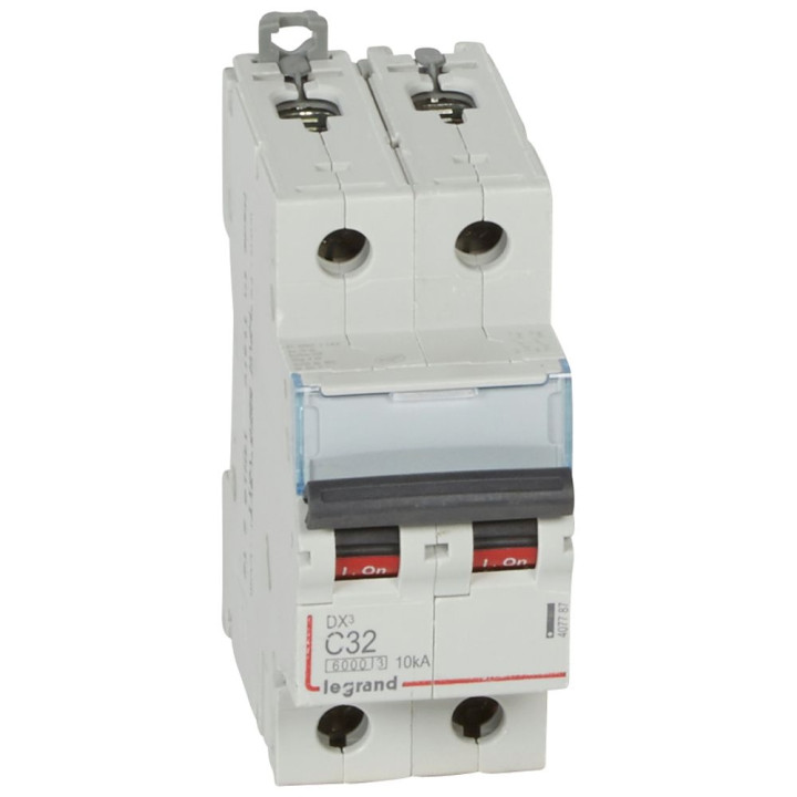 Legrand - Disjoncteur bipolaire DX3 32A - 10kA - courbe C - 407787