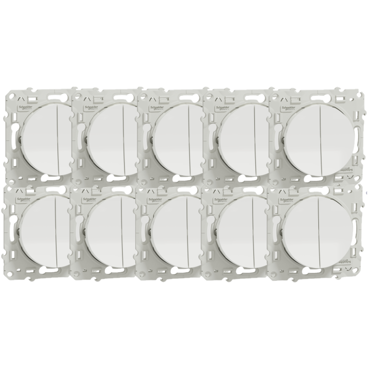 Schneider Odace - Double Va-et-vient - 10A - 250V - s520214x10