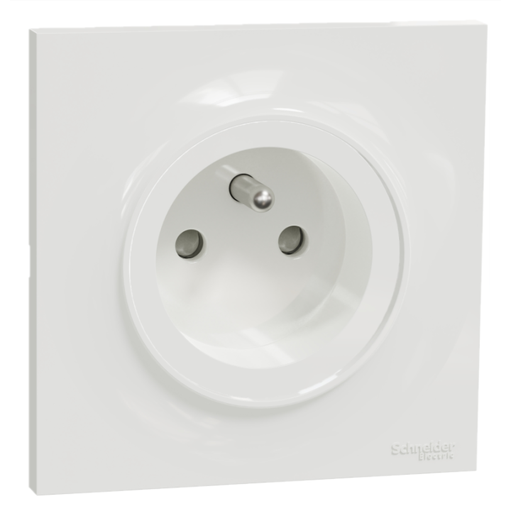 Schneider Odace - LOT - Prise 2P+T - 16A + plaque - complet - Réf : S520059 x1 + S520702 x1