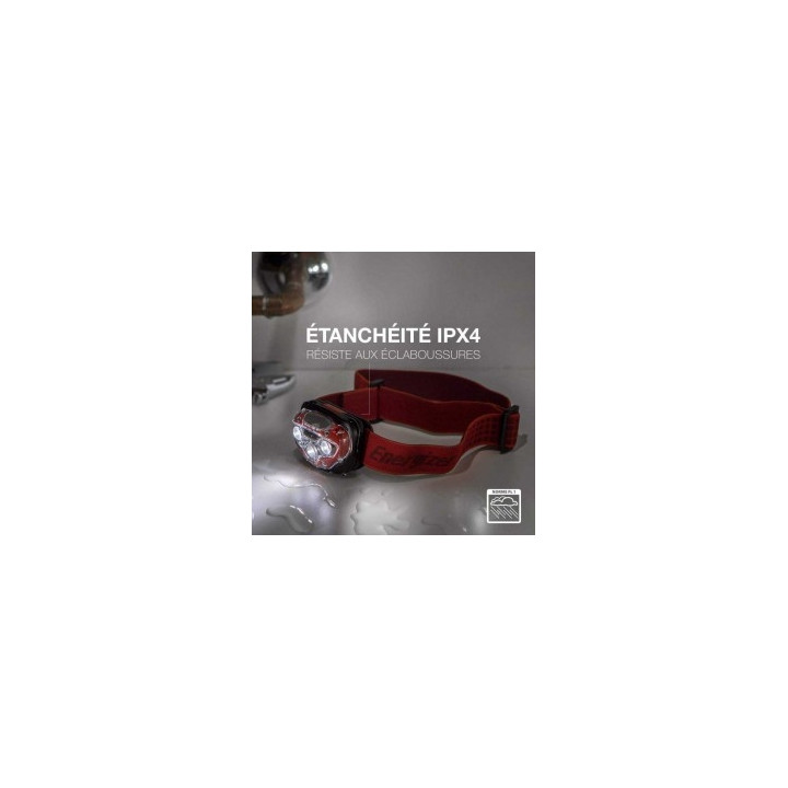 Energizer - Lampe Frontale - 300lm - avec 3 piles AAA - Réf : 316377
