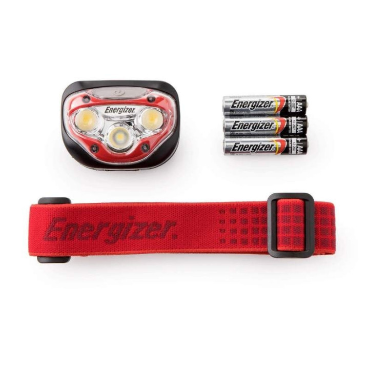 Energizer - Lampe Frontale - 300lm - avec 3 piles AAA - Réf : 316377