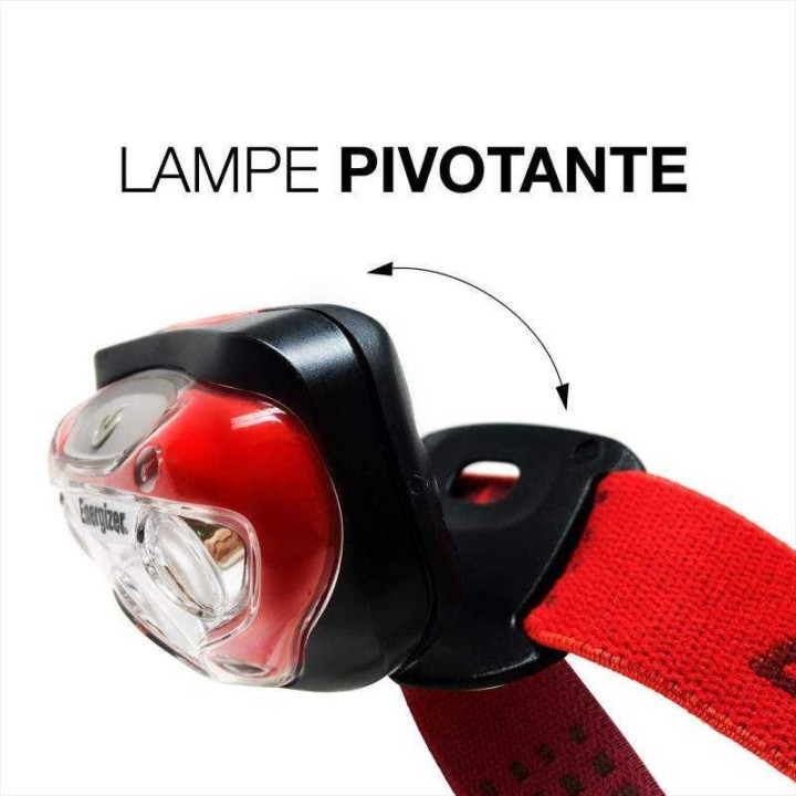 Energizer - Lampe Frontale - 300lm - avec 3 piles AAA - Réf : 316377