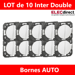 Legrand - Dooxie - LOT de 10 Double interrupteurs ou va-et-vient finition blanc - Réf : 600002x10