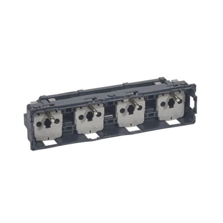 Legrand - Mécanisme Quadruple PC 2P+T Céliane - 16A - Précâblée - 8M - Réf : 067128