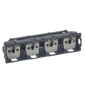 Legrand - Mécanisme Quadruple PC 2P+T Céliane - 16A - Précâblée - 6M - Réf : 067128