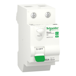 SCHNEIDER - Inter différentiel RESI9 XE 2P - 40A - 30ma - Type AC - Réf : R9ERC240