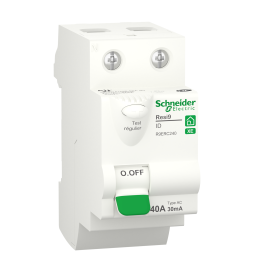 SCHNEIDER - Inter différentiel RESI9 XE 2P - 40A - 30ma - Type AC - Réf : R9ERC240