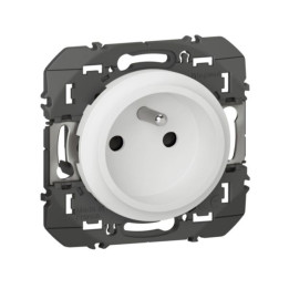 Legrand - Dooxie - Prise de courant Easyréno 2P+T faible profondeur - 16A - Finition Blanc - Réf : 600328