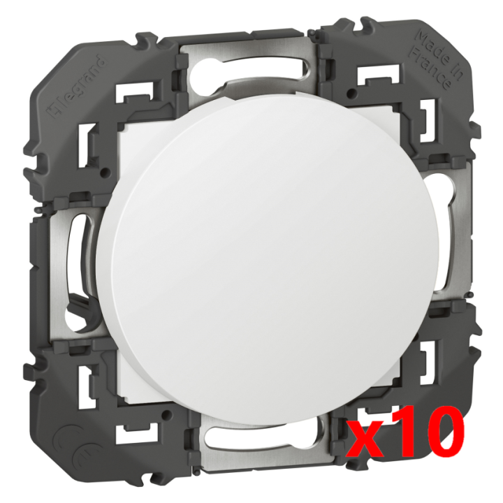 Legrand - Dooxie - LOT de 10 Obturateurs finition blanc - Réf : 600044x10