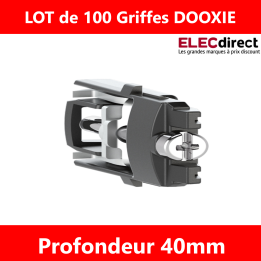 Legrand - Dooxie - LOT de 100 Griffes Rapido profondeur 40mm pour rénovation - Réf : 600049x100