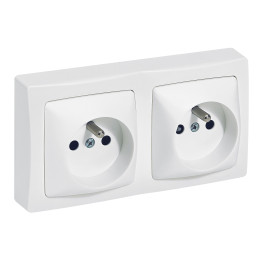 Legrand Oteo - Double prises de courant 2P+T 16A - 230V - AUTO - Réf : 086076