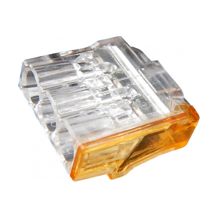 Capri - Bornes SLIM automatique 3 entrées pour fil rigide 2.5mm≤ (boite de 150 connecteurs) - 307103