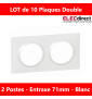 Legrand - Plaque Legrand Dooxie carrée 2 postes finition blanc - 600802x10