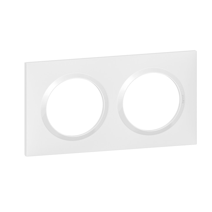 Legrand - Plaque Legrand Dooxie carrée 2 postes finition blanc - 600802x10