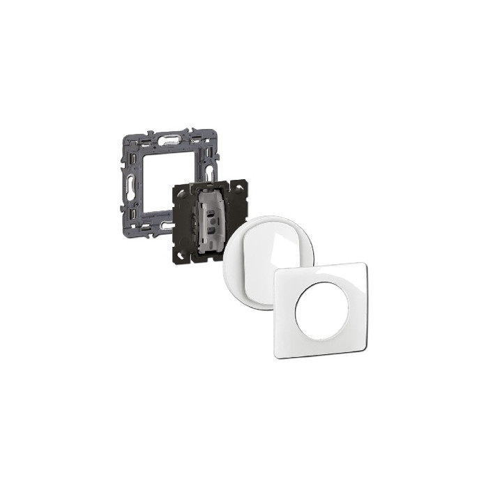 Legrand - Céliane 2024 - Interrupteur va-et-vient complet blanc 1 poste - Réf : 080251 + CM0001 + CB0001 + CP0001