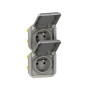 Legrand - Plexo - Double prise 2P+T - 16A - 250V - composable - précâblée - verticale - IP55/IK08 - 069563L