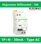 Schneider - Acti9 - iDD40K - Disj diff - 10A - 1P+N - type AC - 4,5kA - 30mA - Réf : A9DK1610