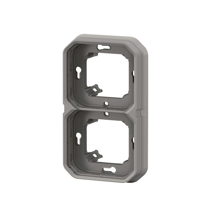 Legrand - Plexo -  Double Prise encastré - Vertical - IP55 - Réf : 069683L+069563L