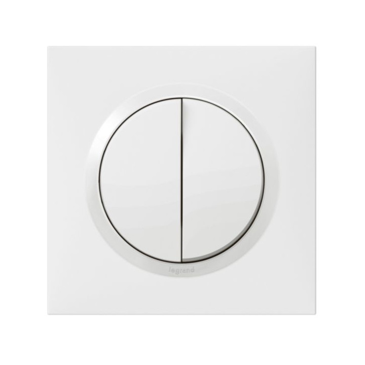 Legrand - Dooxie - prêt à poser en encastré - Double VV blanc avec plaque Réf : 600002+ 600801