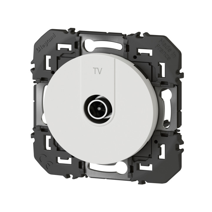 Legrand - Prise TV simple étoile blindée Dooxie - Finition Blanc  - Réf : 600351