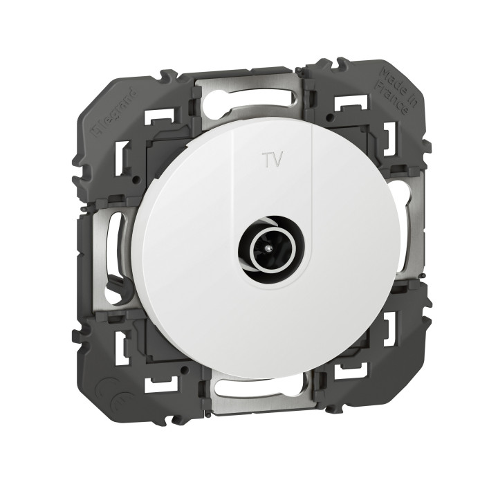 Legrand - Prise TV simple étoile blindée Dooxie - Finition Blanc  - Réf : 600351