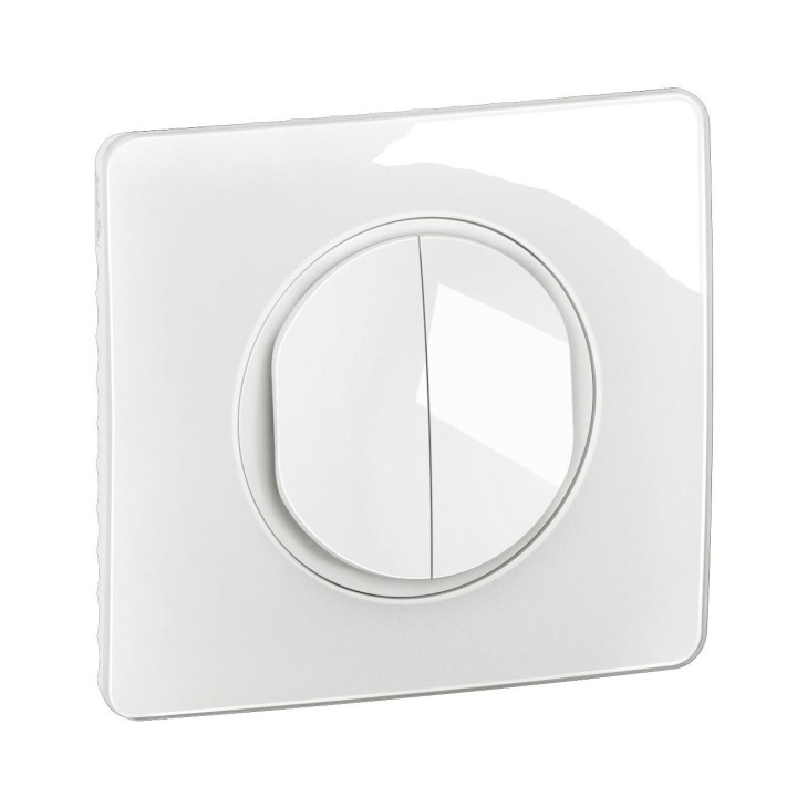 Legrand - Céliane 2024 - Double poussoir complet blanc 1 poste - Réf : 080251 + CM0031 + CB2001 + CP0001