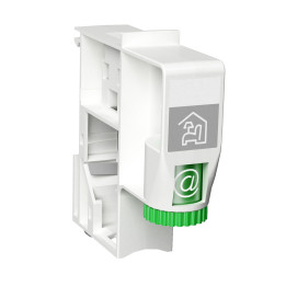 Schneider - LexCom Home Accessoire 1 Fix RJ45 vide pour connecteur RJ45 S-ONE - Réf : VDIR380005
