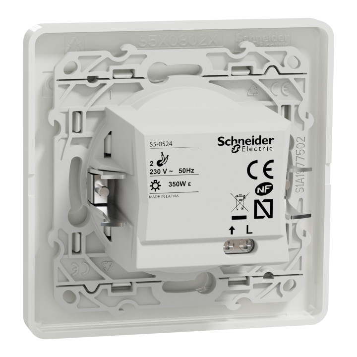 Schneider Odace - Détecteur de présence et mouvement - spécial rénov. - Blanc - 2 fils 300W - Réf : S520524