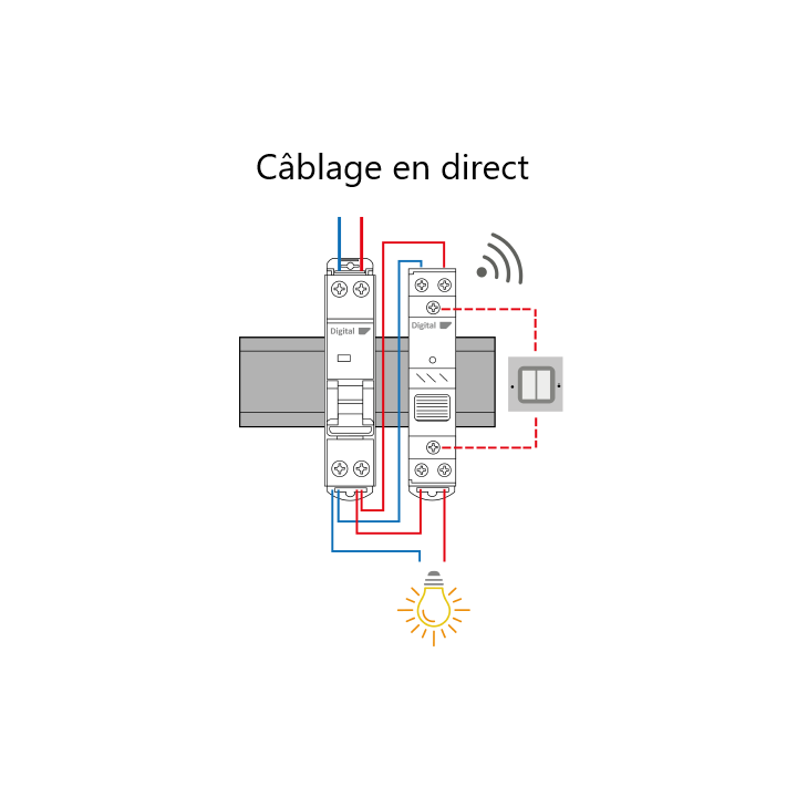 Digital Electric - Actionneur Wifi - 16A - 230Vac - Réf : 04912