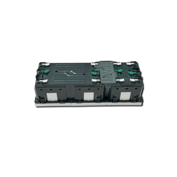 Legrand Triple prise de courant 2P+T Surface Mosaic Link raccordement latéral 6 modules - blanc - Réf.: 278165L
