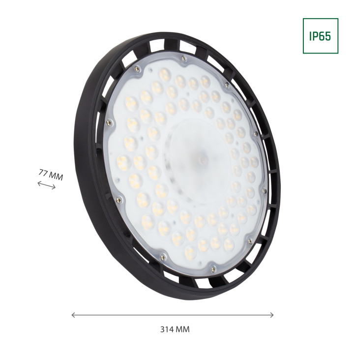 Spectrum - Plafonnier LED PLATEO 4 HIGH BAY - 200W - 150W - 100W - 31000lm - Blanc Neutre - Réf : SLI044029NW