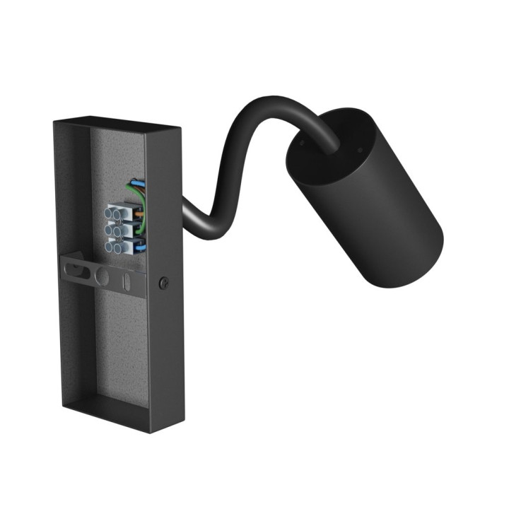 Spectrum - Applique LED SQUALLA VARIOSA FLEXI SWITCH GU10 - 10W - avec Interrupteur on/off - Noir - Réf : SLIP006024