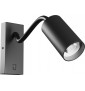 Spectrum - Applique LED SQUALLA VARIOSA FLEXI SWITCH GU10 - 10W - avec Interrupteur on/off - Noir - Réf : SLIP006024