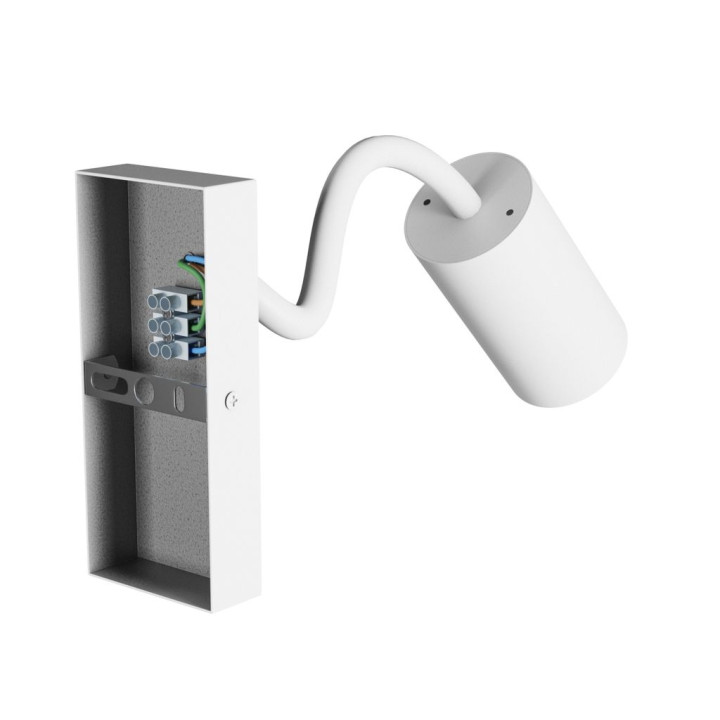 Spectrum - Applique LED SQUALLA VARIOSA FLEXI SWITCH GU10 - 10W - avec Interrupteur on/off - Blanc - Réf : SLIP006023