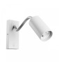 Spectrum - Applique LED SQUALLA VARIOSA FLEXI SWITCH GU10 - 10W - avec Interrupteur on/off - Blanc - Réf : SLIP006023
