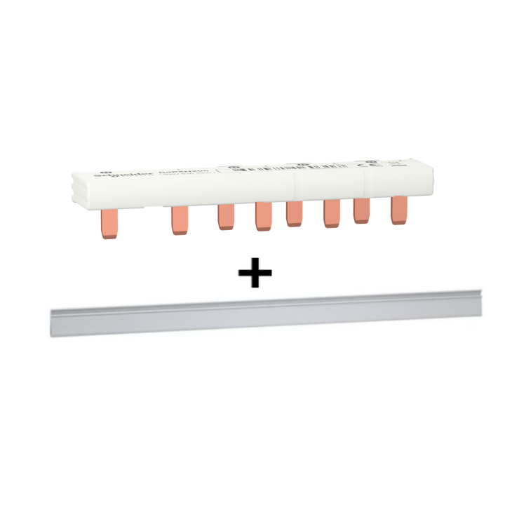 Schneider - Resi9 XP - monobloc Peigne Neutre+Phase 5M - 63A + cache dent - R9PXH205+404988