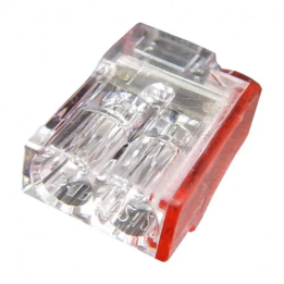 Capri - Bornes  automatique 2 entrées pour fil rigide 0,5 à 2.5mm² (boite de 100 connecteurs) - Réf : 309284