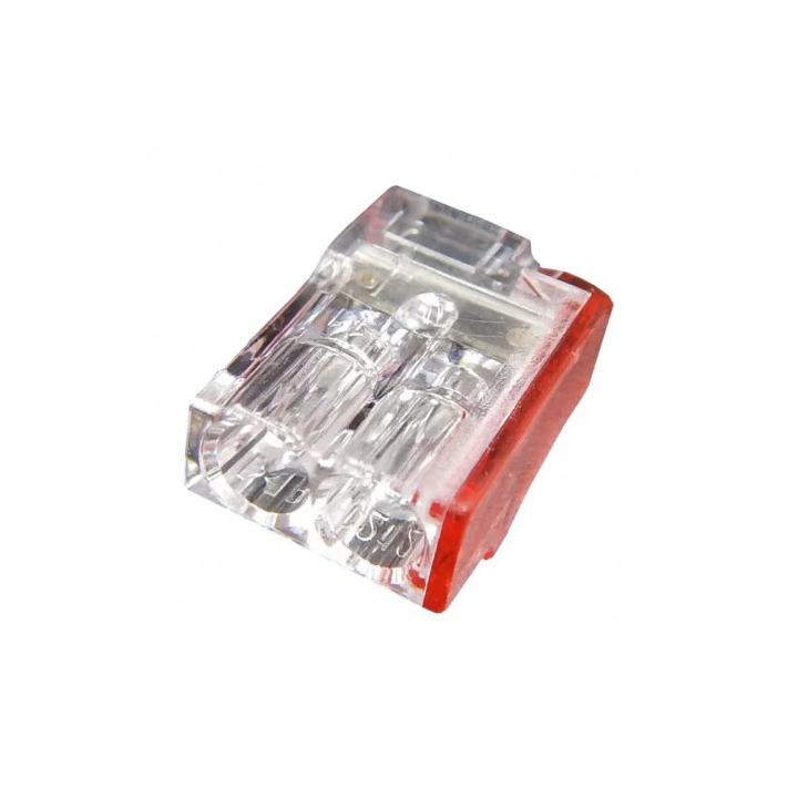 Capri - Bornes  automatique 2 entrées pour fil rigide 0,5 à 2.5mm² (boite de 100 connecteurs) - Réf : 309284