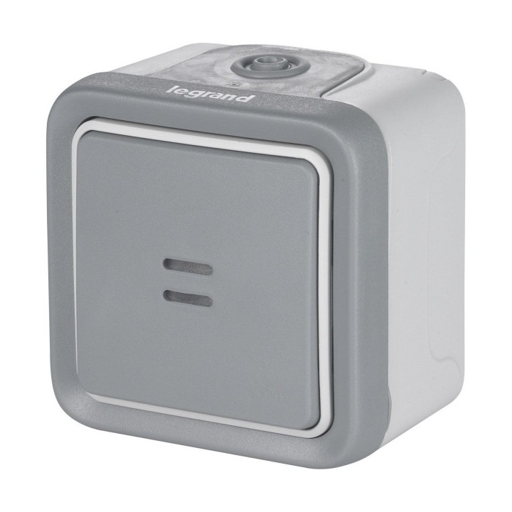 Legrand Plexo - Va-et-Vient à voyant lumineux 10A - 230V - IP55/IK07 - 069713