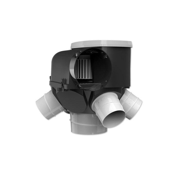 Atlantic - Kit VMC Autocosy - Simple flux autoréglable 4 sanitaires + 3 bouches fixes Line ultra plate - 238m³/h - Réf : 412288
