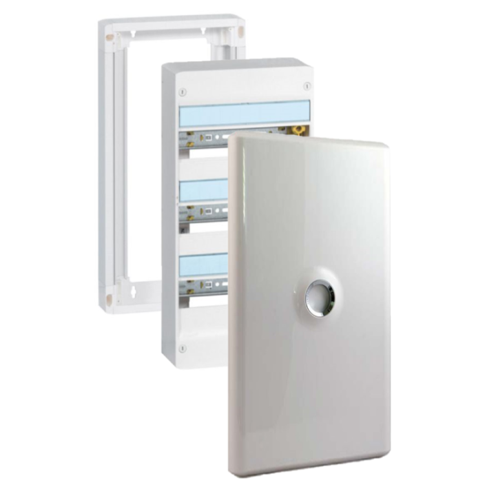 Legrand - Drivia - LOT - Coffret 3 Rangée - 13 Modules + porte + rehausse - Réf : 401213+401373+401333