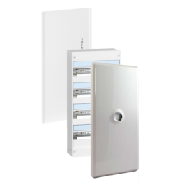 Legrand - Drivia - LOT - Coffret 4 Rangée - 13 Modules + porte + plaque de fond - Réf : 401214+401354+401334