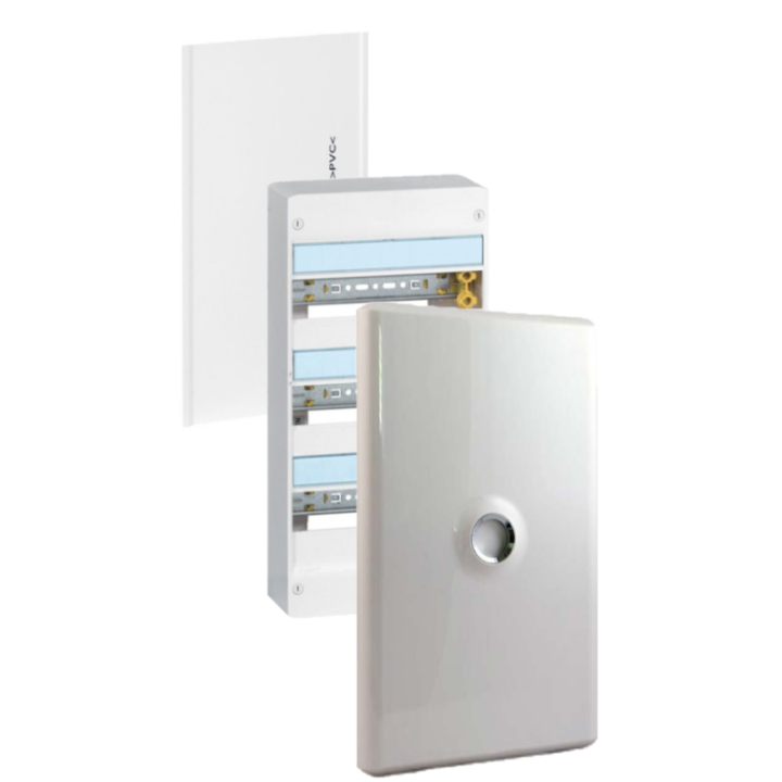 Legrand - Drivia - LOT - Coffret 3 Rangée - 13 Modules + porte + plaque de fond - Réf : 401213+401353+401333