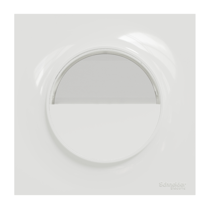 Schneider Odace - LOT - Poussoir avec porte étiquette + plaque - complet - Réf : S520266 + S520702