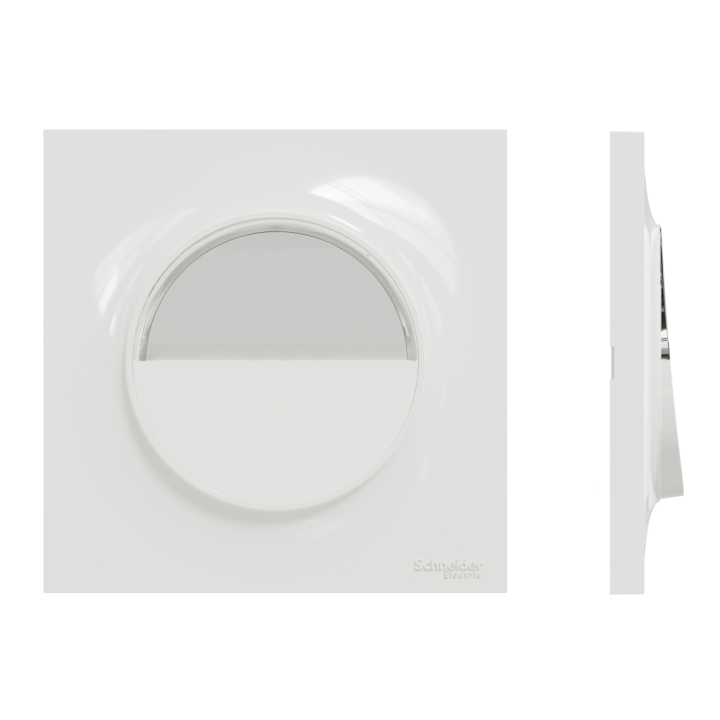 Schneider Odace - LOT - Poussoir avec porte étiquette + plaque - complet - Réf : S520266 + S520702
