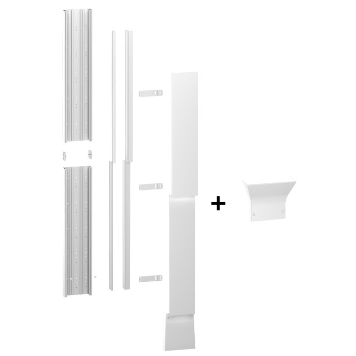 Schneider - Resi9 - kit goulotte 13M - 2 parties - corps - capot - cloisons - complet - R9HKT13+R9H13540
