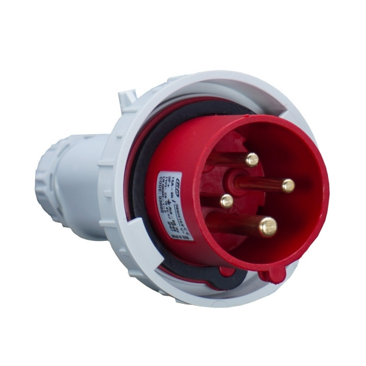Digital - Prise de Courant Européenne socle 3P+T 16A + Fiche mâle - 380V IP 67 - 51712+51812