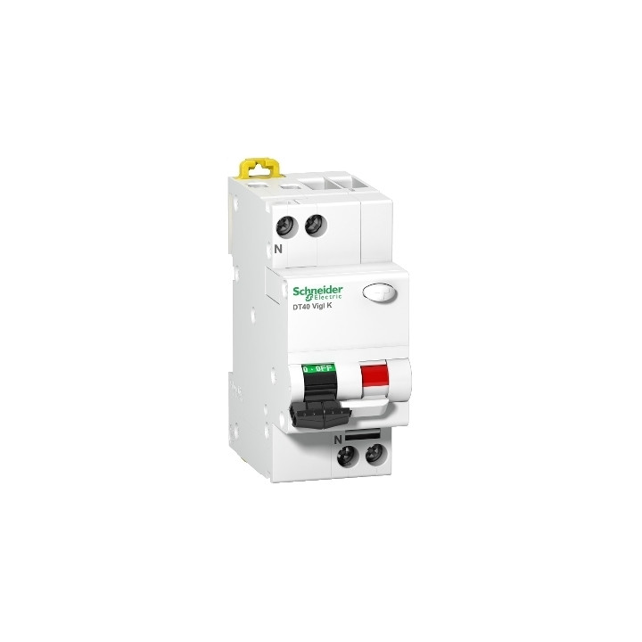 Schneider - Prodis DT40 Vigi K - disj. différentiel 4,5kA 1P+N courbe C 16A - type AC 30mA - A9N21202